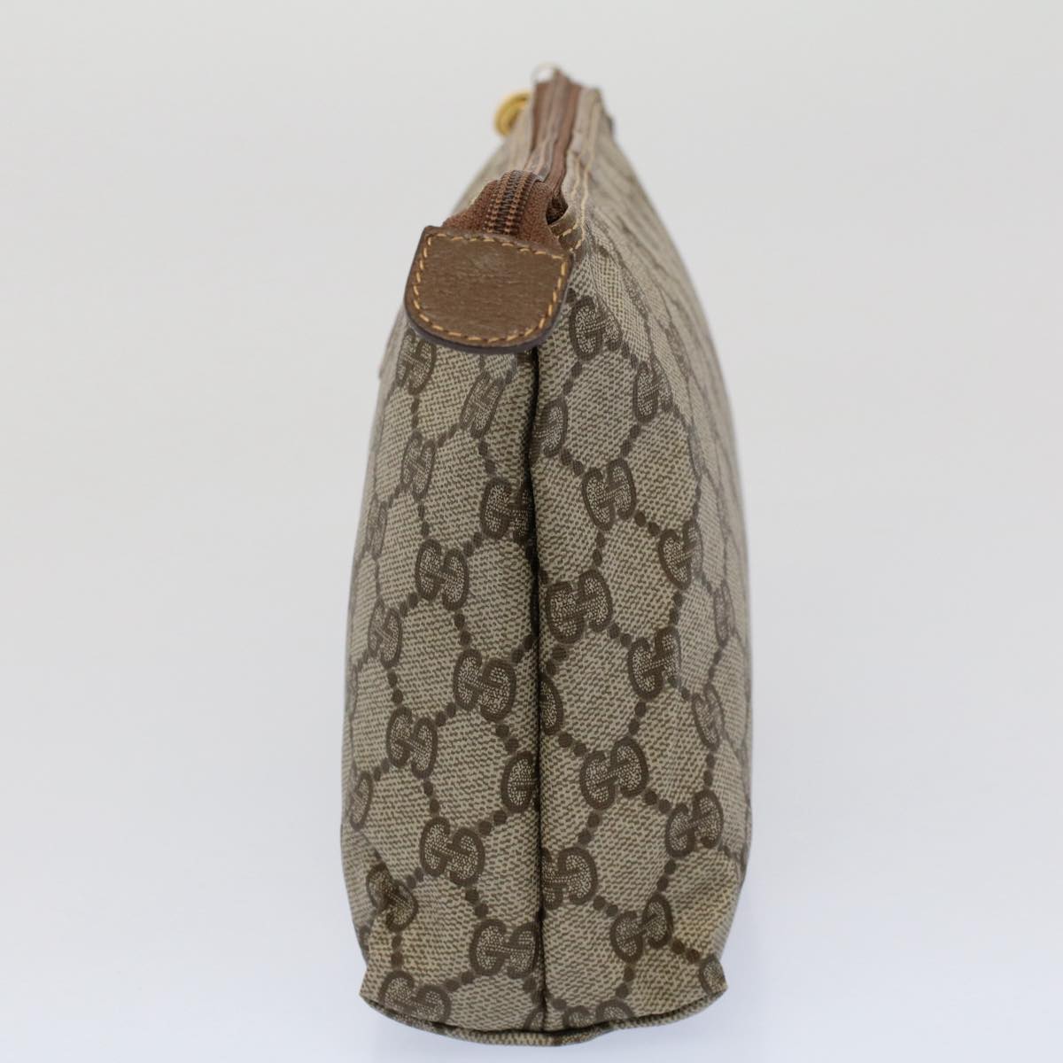 Luxury Gucci GG Canvas Pouch PVC Leather Beige 014 115 6088  cl746