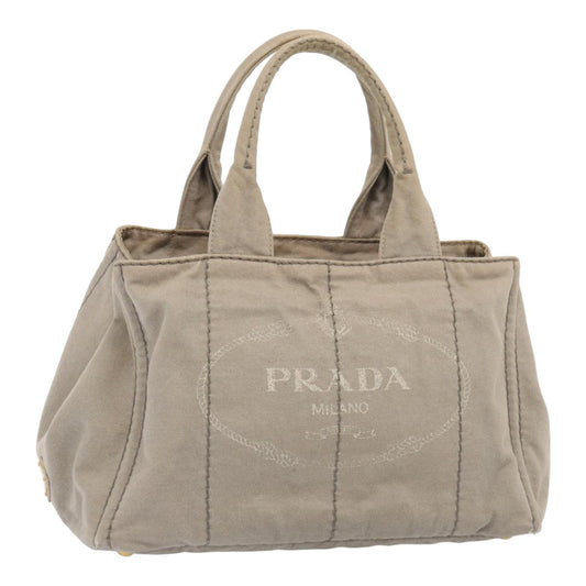 Luxury Prada Canapa MM Hand Bag Canvas Gray  cl844