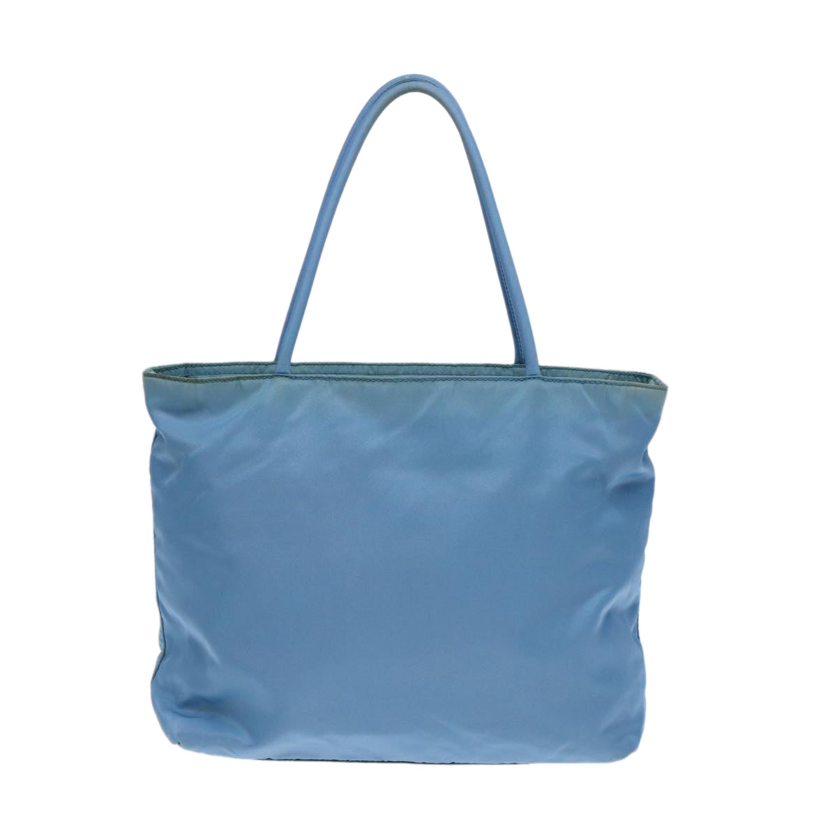 Luxury Prada Hand Bag Nylon Blue Silver  cl856