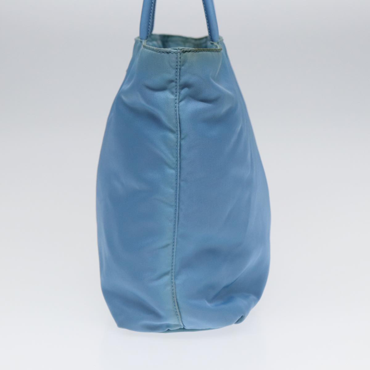 Luxury Prada Hand Bag Nylon Blue Silver  cl856