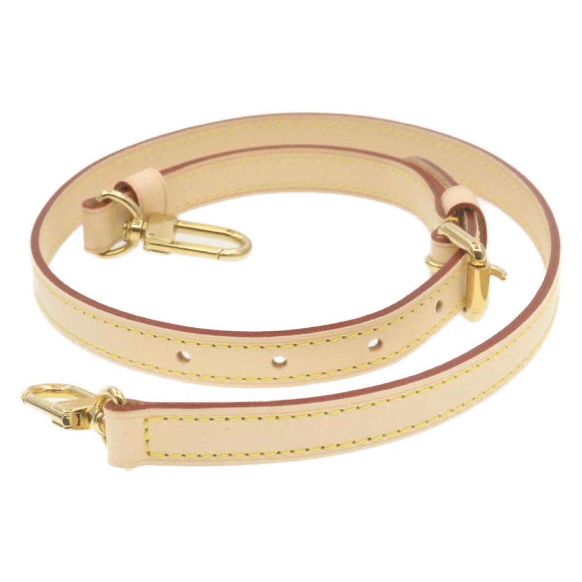 LOUIS VUITTON Adjustable Leather Shoulder Strap 78-33.9 Leather Beige cr701