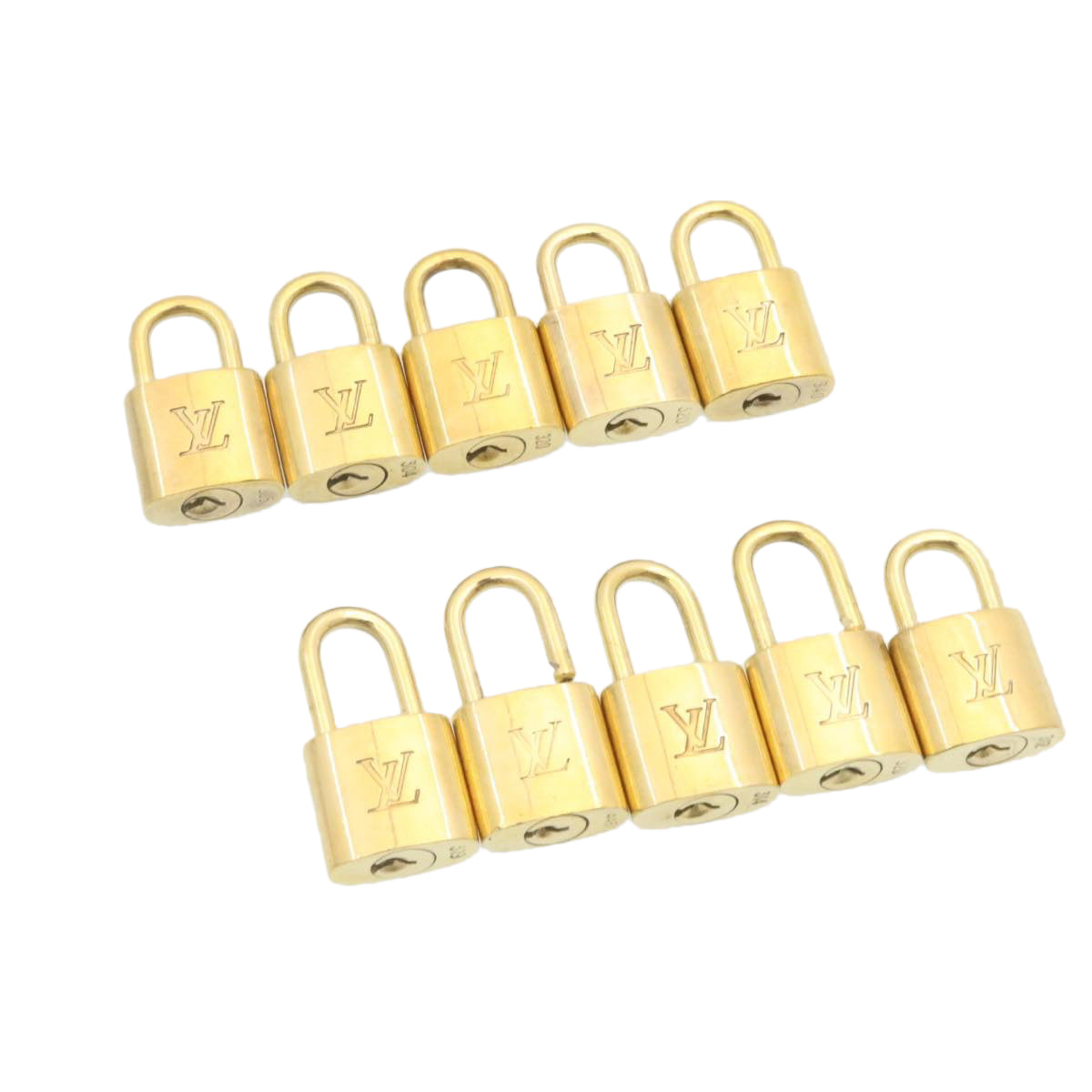 LOUIS VUITTON Padlock 10set Gold Tone LV cr877
