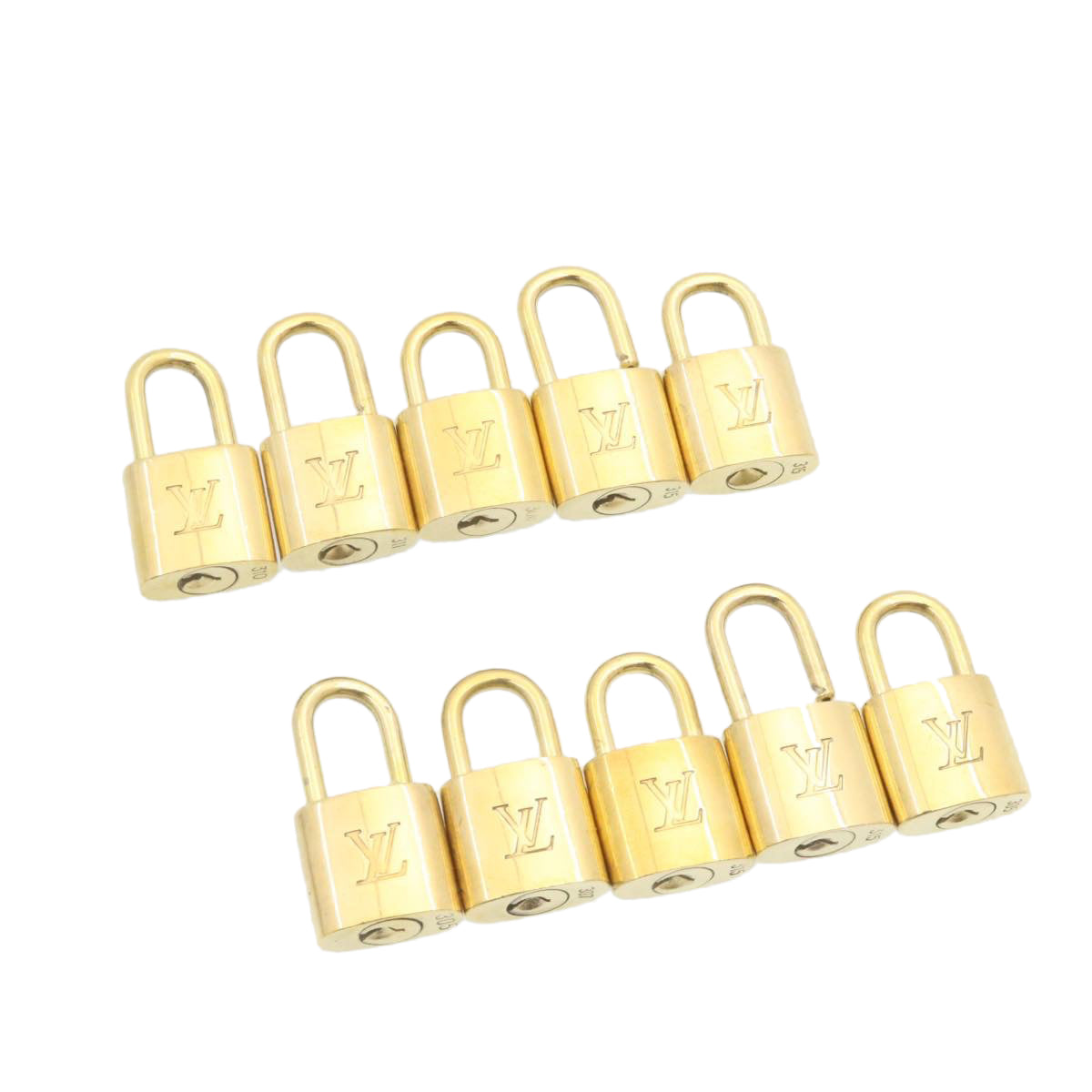 LOUIS VUITTON Padlock 10set Gold Tone LV cr881