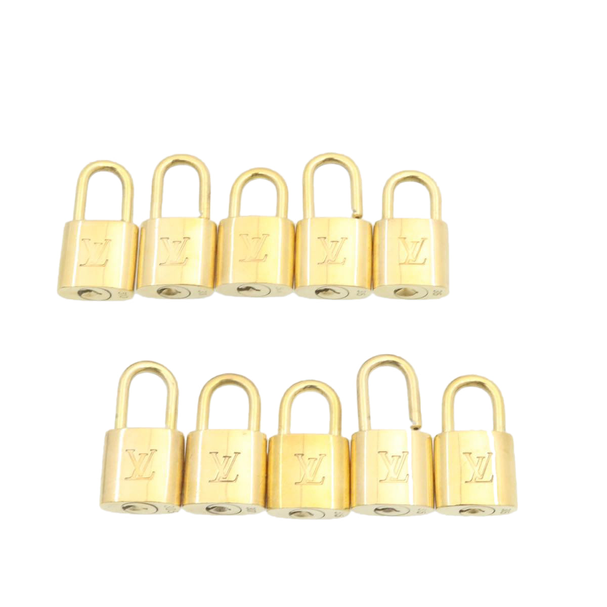 LOUIS VUITTON Padlock 10set Gold Tone LV cr881