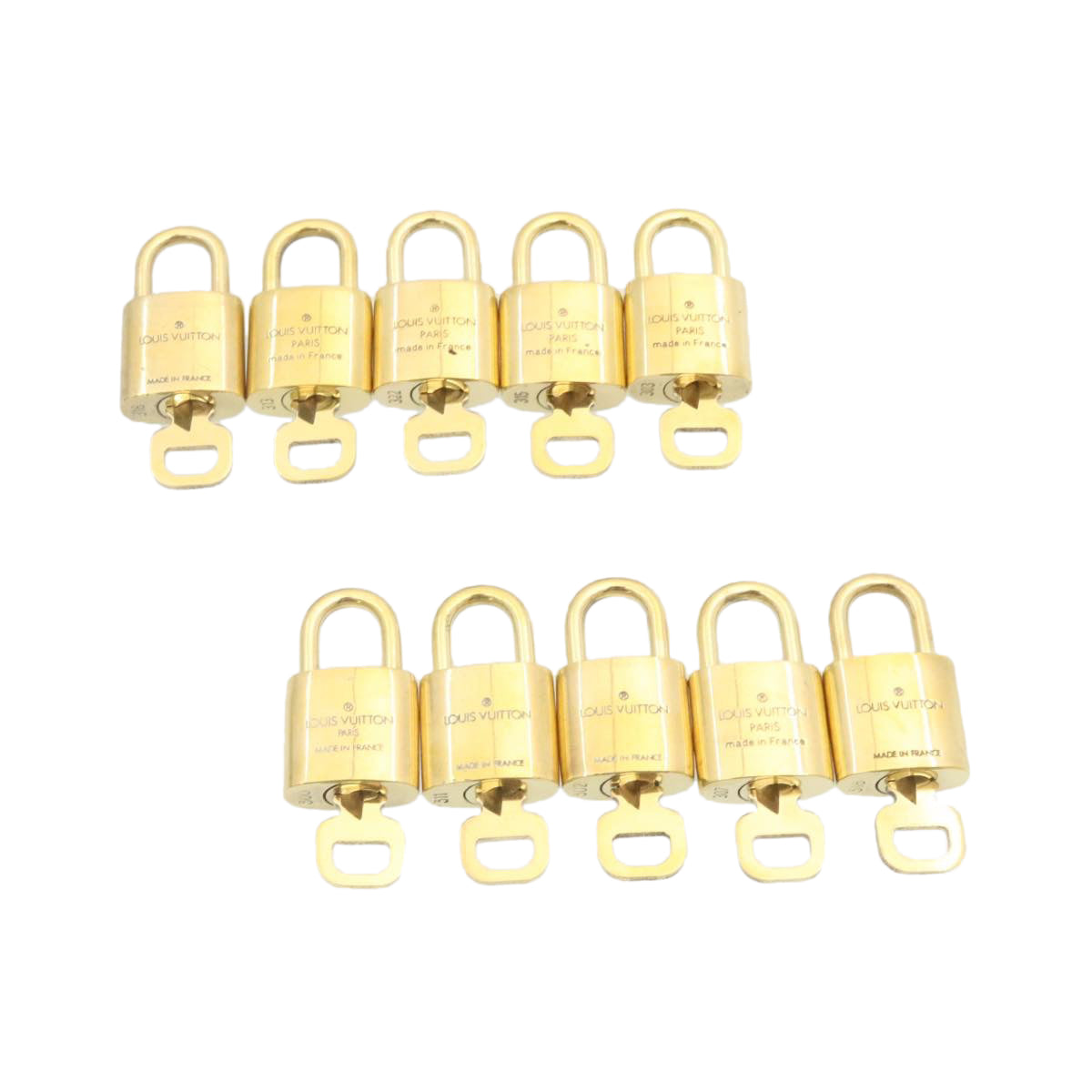 LOUIS VUITTON Padlock 10set Gold Tone LV cr882