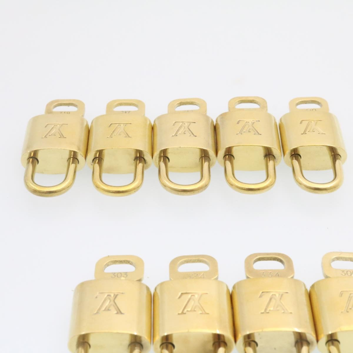 LOUIS VUITTON Padlock 10set Gold Tone LV cr883