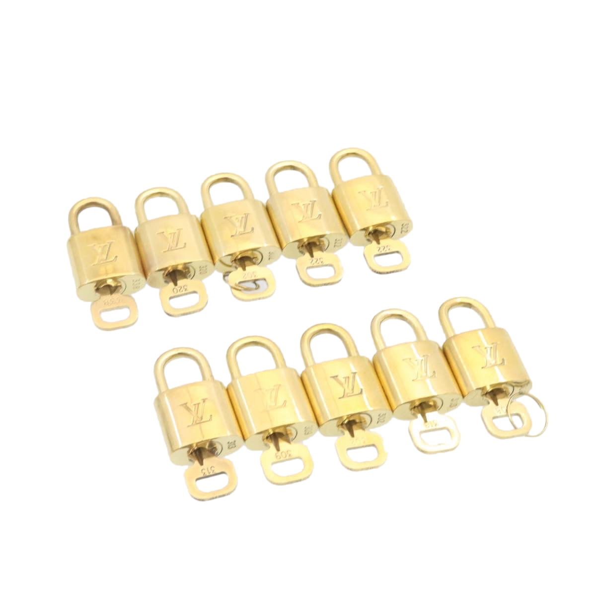 LOUIS VUITTON Padlock 10set Gold Tone LV cr884