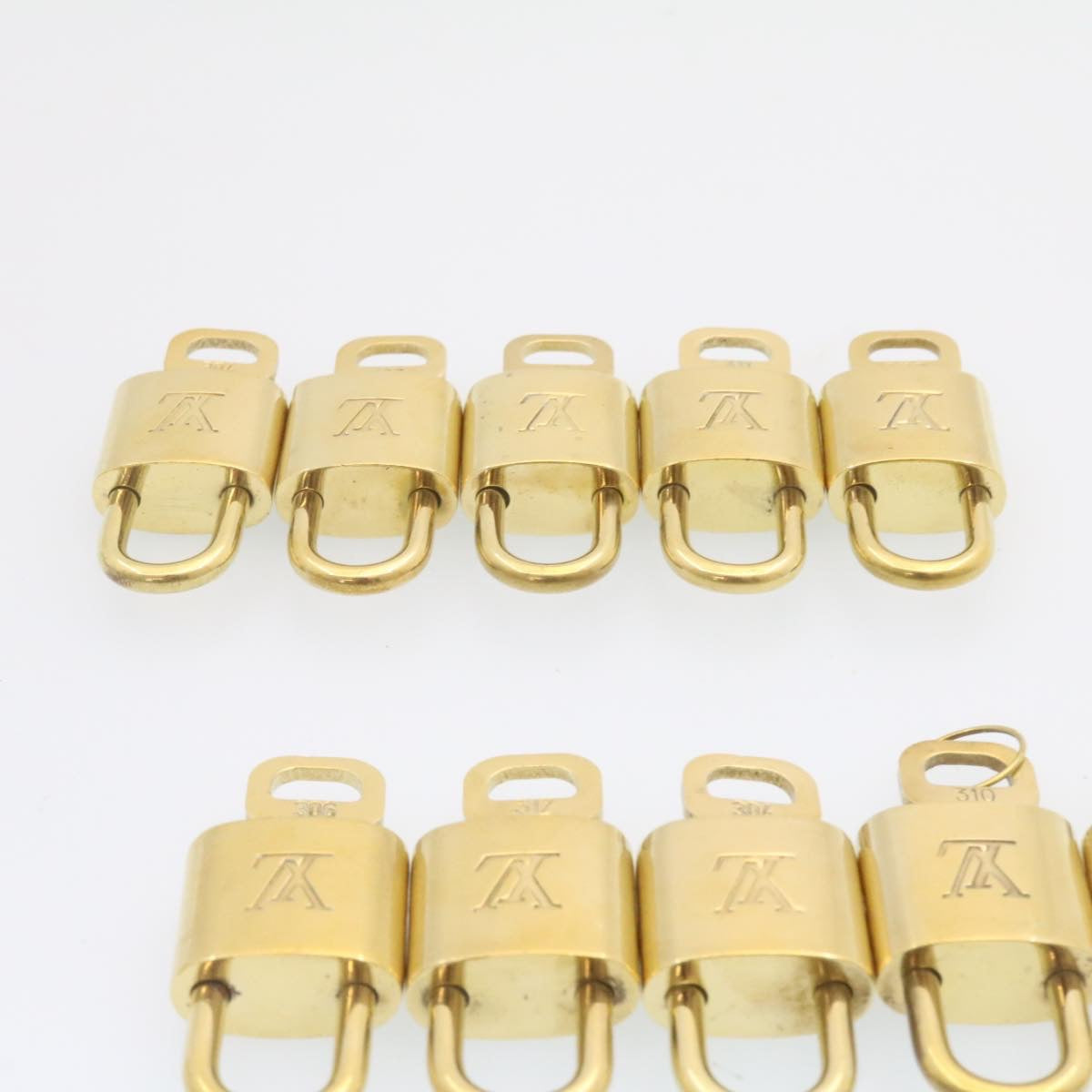 LOUIS VUITTON Padlock 10set Gold Tone LV cr888