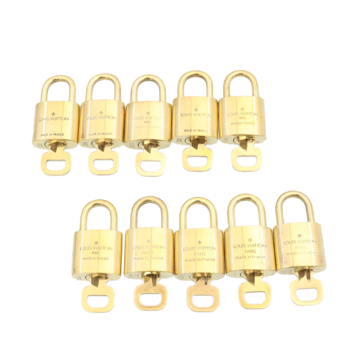 LOUIS VUITTON Padlock 10set Gold Tone LV cr889