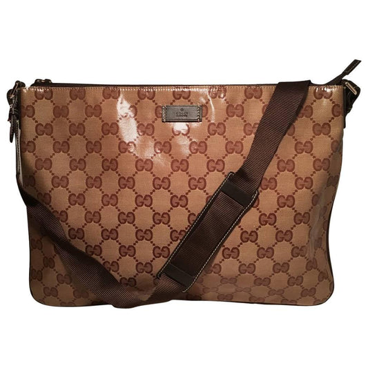 Luxury Gucci Trending 2025 XL Coated Monogram Canvas Slim Messenger Shoulder Bag