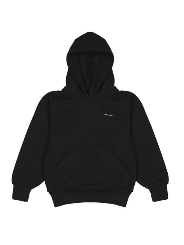Luxury Balenciaga Kids Logo Hoodie Black