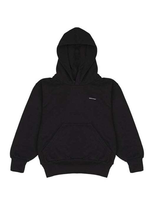 Luxury Balenciaga Kids Logo Hoodie Black