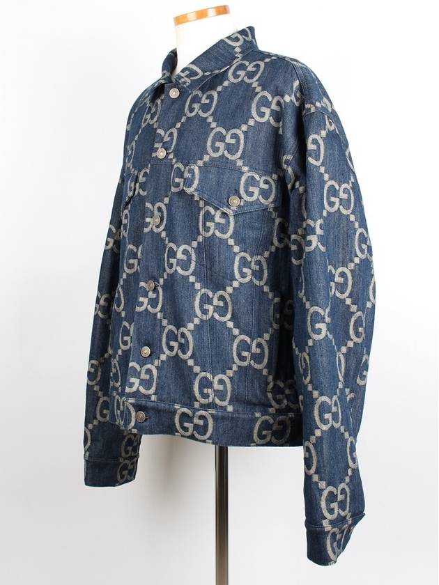 Luxury Gucci Trending 2025 Pineapple GG jacquard denim jacket 54