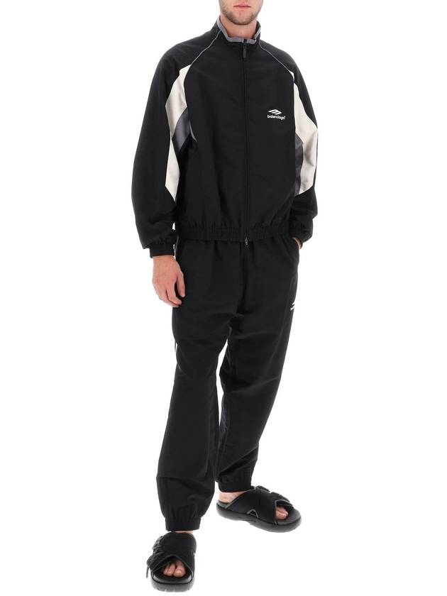 Luxury Balenciaga 3B Sports Icon Regular Track Jacket Black