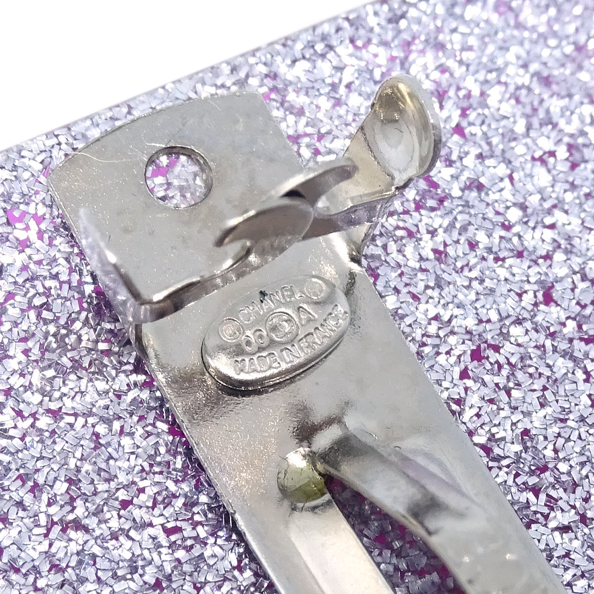 Chanel Hair Clip Hairpin Barrette Pink 00A