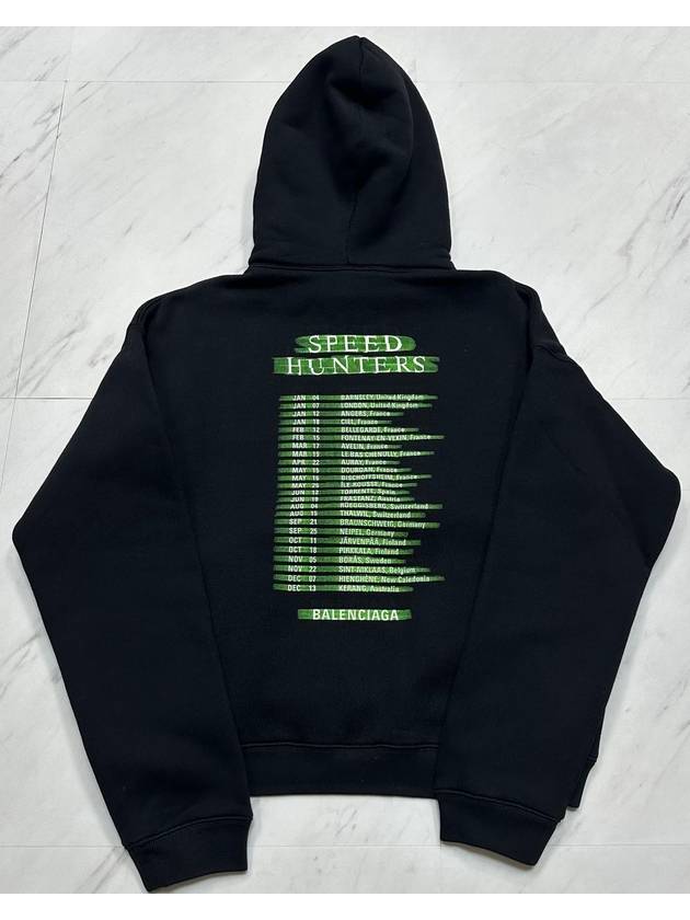 Luxury Balenciaga Cotton Speedhunter Print Hoodie