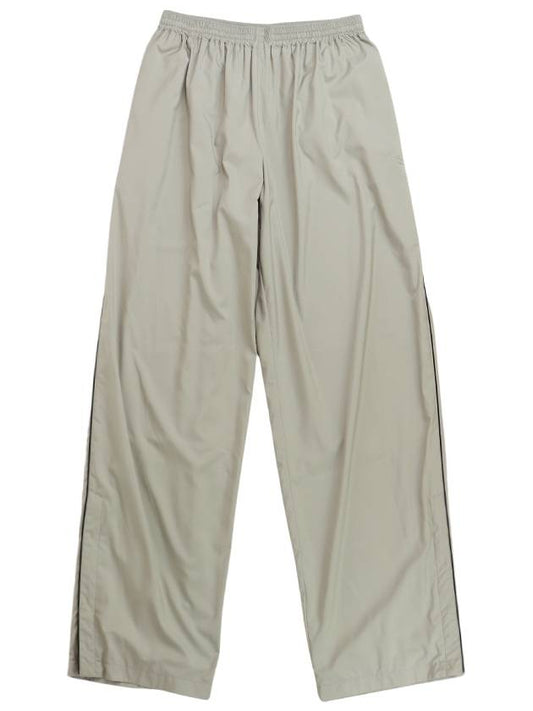 Luxury Balenciaga Wide Leg Track Pants Beige