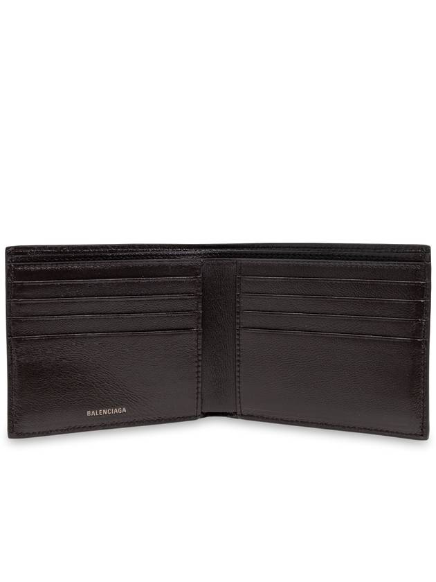 Luxury Balenciaga Luxury Balenciaga Leather Wallet With Logo, Men's, Brown