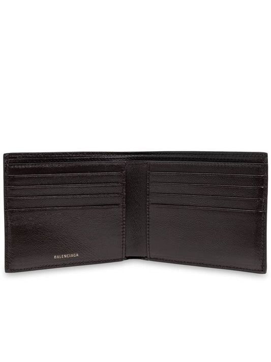 Luxury Balenciaga Luxury Balenciaga Leather Wallet With Logo, Men's, Brown