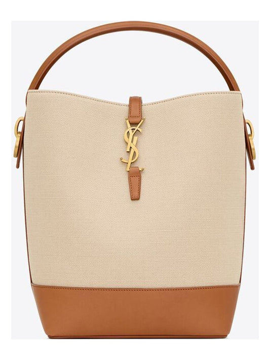 Luxury Saint Laurent Women's Le 37 Bucket Bag in Desertdust | 742828FAC7T