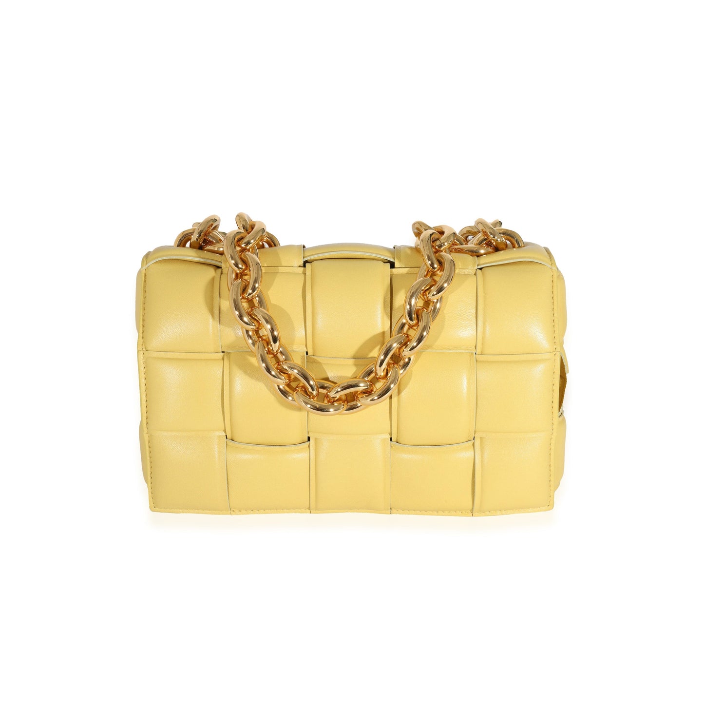 Luxury Bottega Veneta Butter Maxi Intrecciato Lambskin Chain Cassette Bag