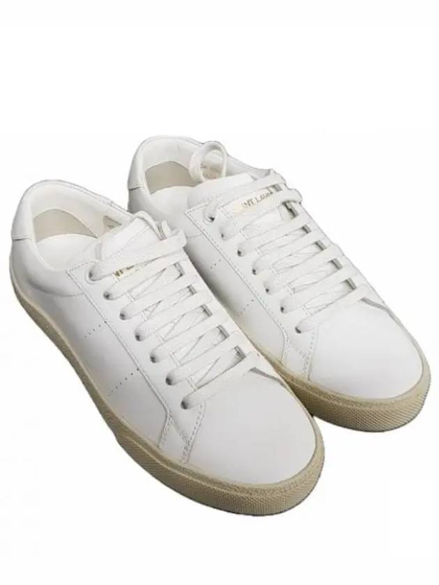 Luxury Saint Laurent Classic Leather Low Top Sneakers White