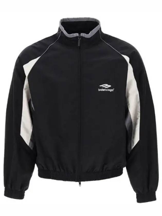 Luxury Balenciaga 3B Sports Icon Regular Track Jacket Black