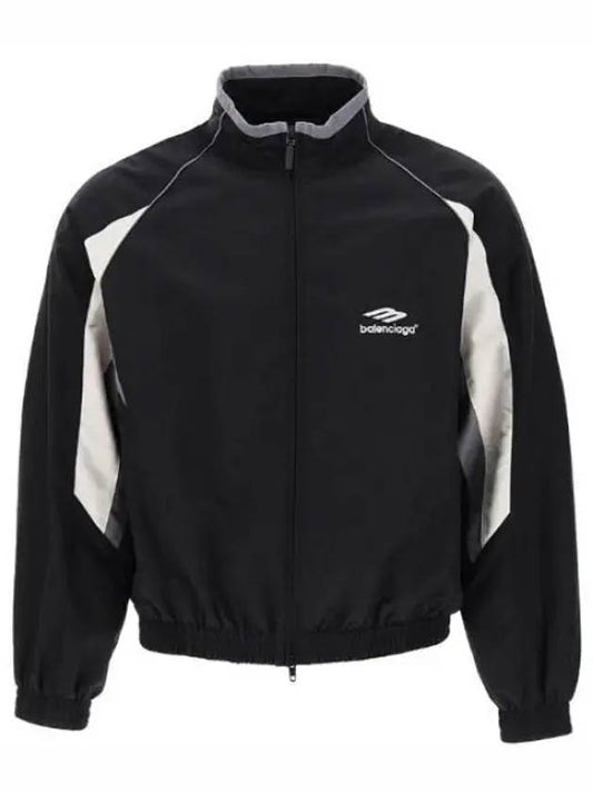 Luxury Balenciaga 3B Sports Icon Regular Track Jacket Black