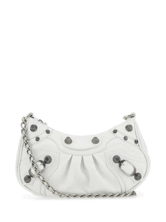 Luxury Balenciaga Le Cagole Chain Mini Shoulder Bag White