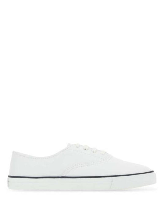 Luxury Saint Laurent Tandem Leather Low Top Sneakers White