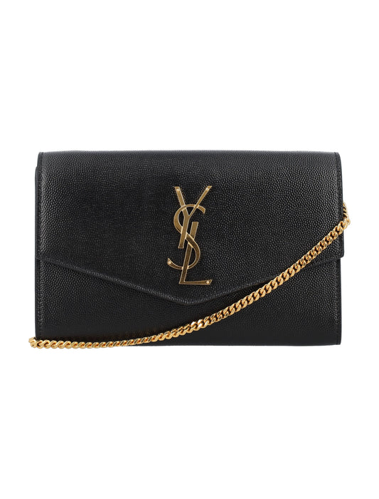 Luxury Saint Laurent Women's Ysl Flap Chain(338Y) in Black | 24A6077881GF0J Color 1000