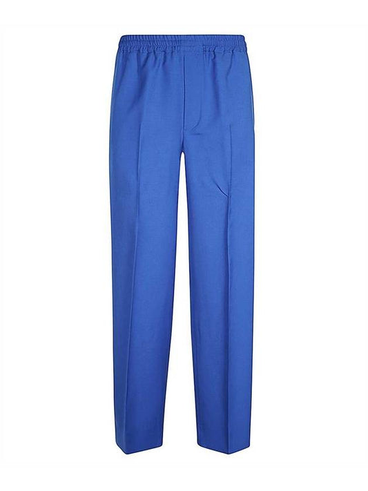 Luxury Gucci Trending 2025 Interlocking G Wool Mohair Track Pants Blue