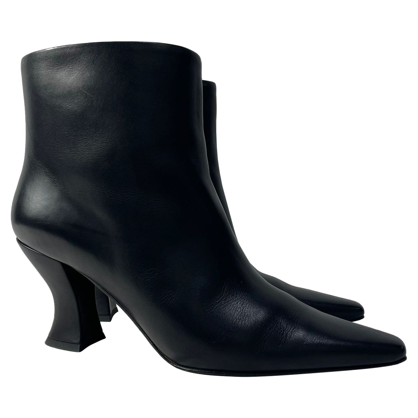Luxury Bottega Veneta Cloud Ankle Boots in Black Calfskin Leather