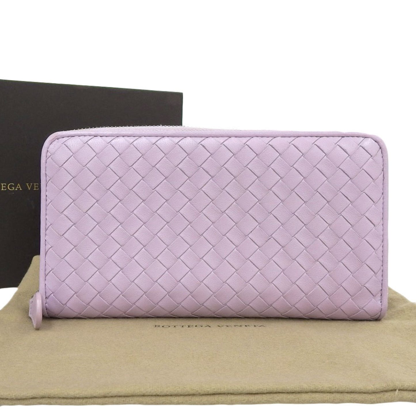 Luxury Bottega Veneta Intrecciato  Leather Long Wallet (Bi-Fold) ()