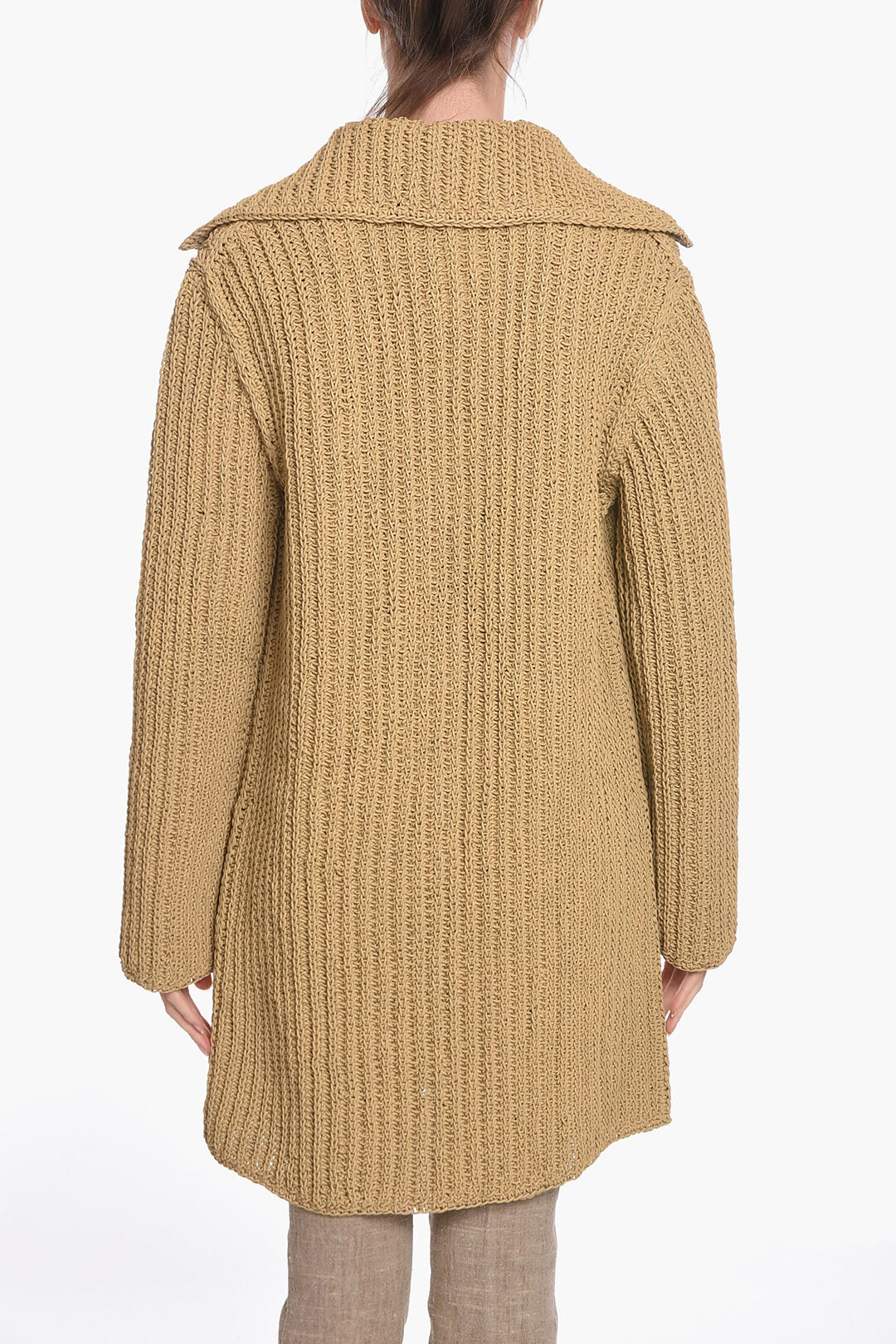 Luxury Bottega Veneta SALON 01 Hand-knitted Leather Coat