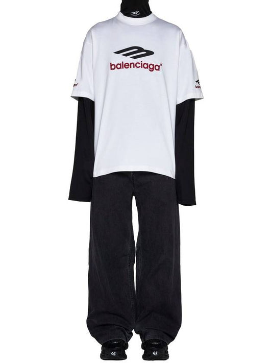 Luxury Balenciaga Washed Skiwear Jeans Grey