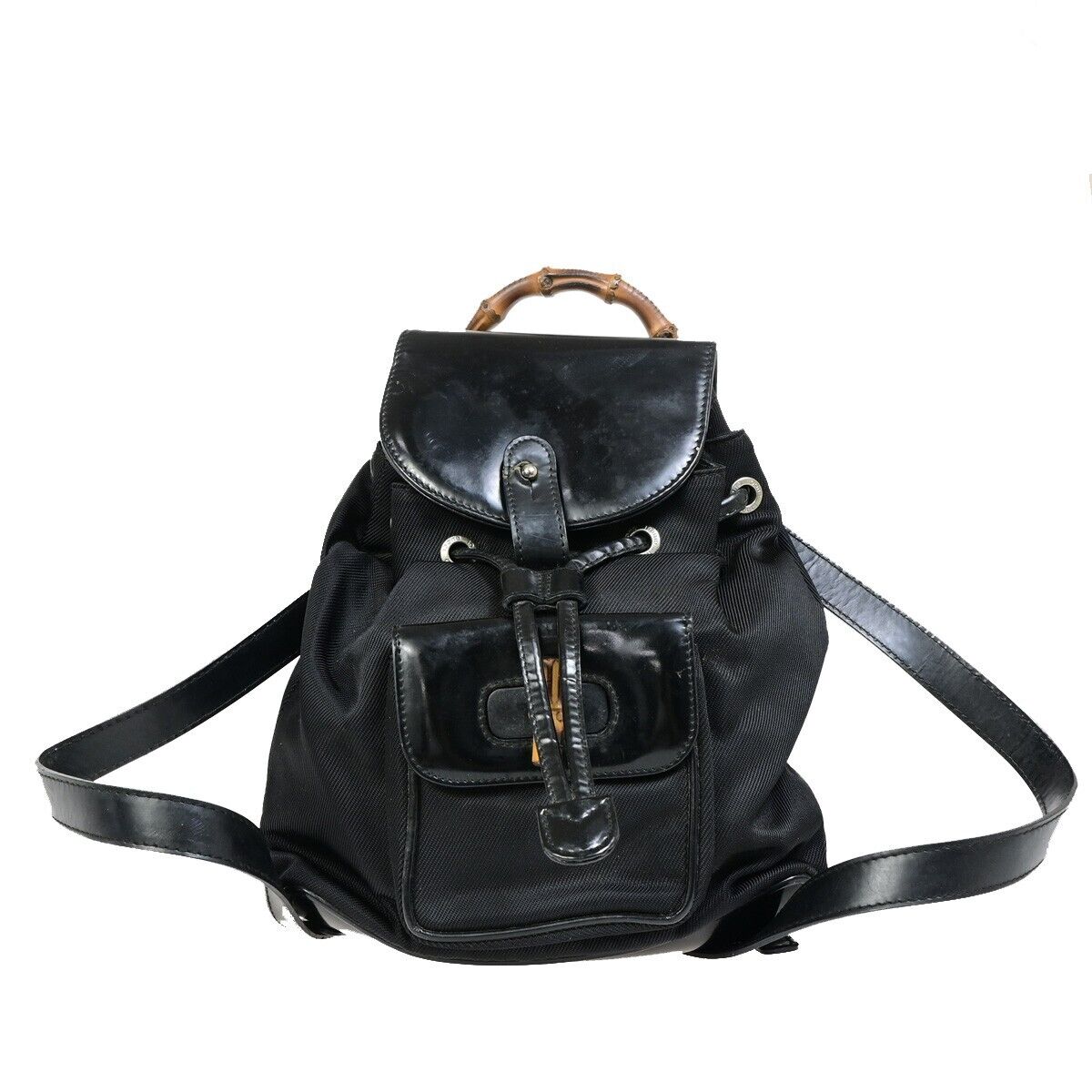 Luxury Gucci Trending 2025 Bamboo  Canvas Backpack Bag ()