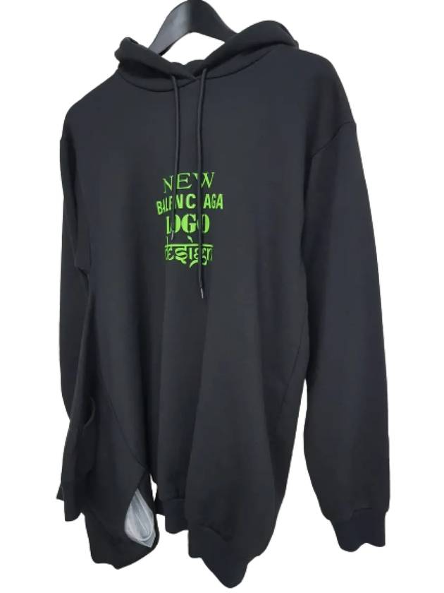 Luxury Balenciaga New Logo Hoodie Black