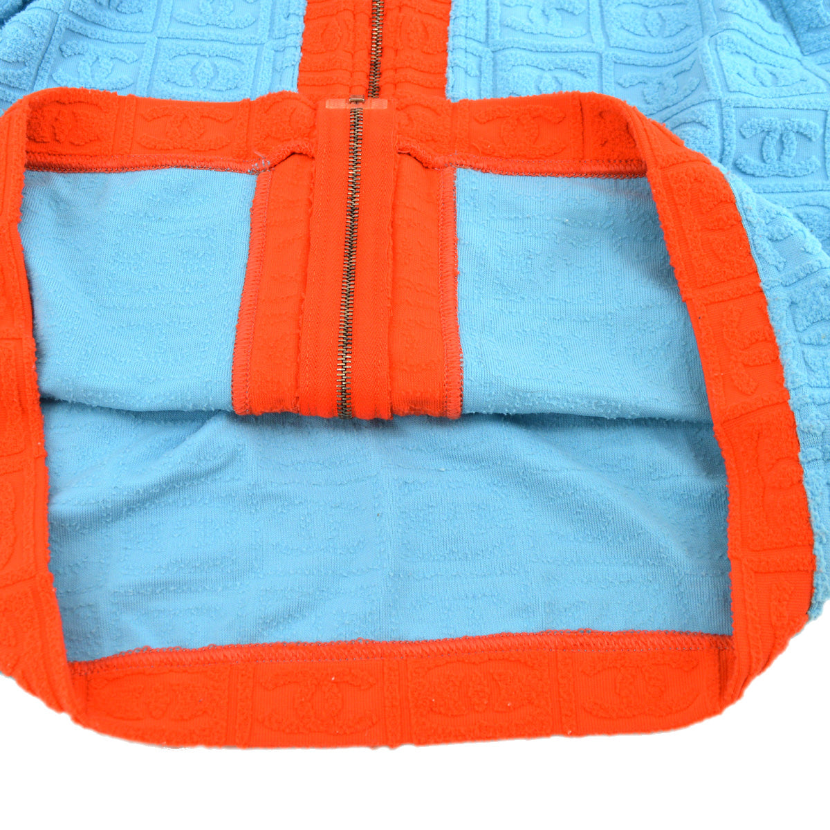 Luxury Chanel 2002 high-summer CC zip-front cardigan