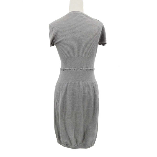 Luxury Chanel 2009 Spring CC stitch ribbed short-sleeved dress #36