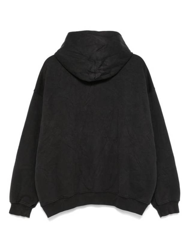 Luxury Balenciaga Logo Hoodie Washed Black
