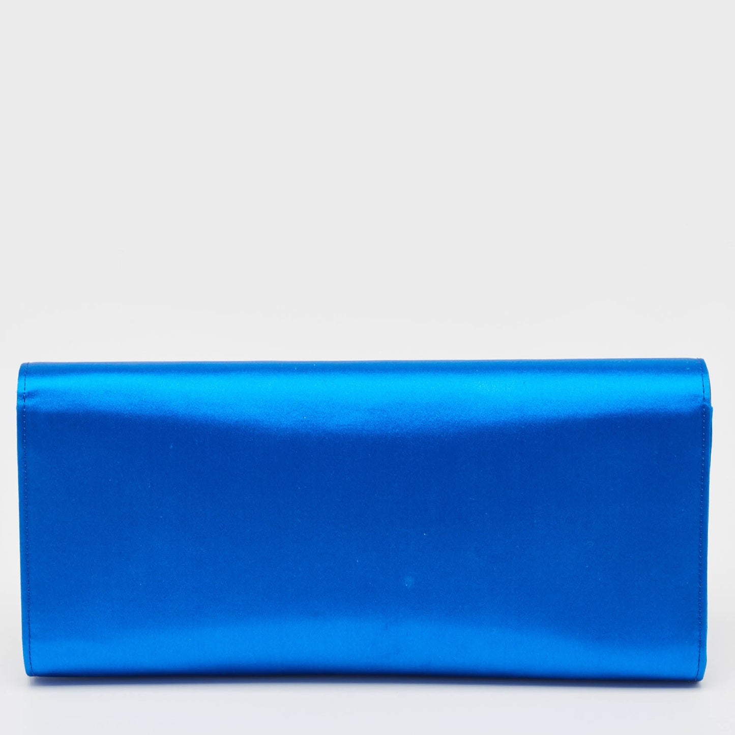 Luxury Gucci Trending 2025 Royal Blue Satin Gg Crystals Broadway Clutch..