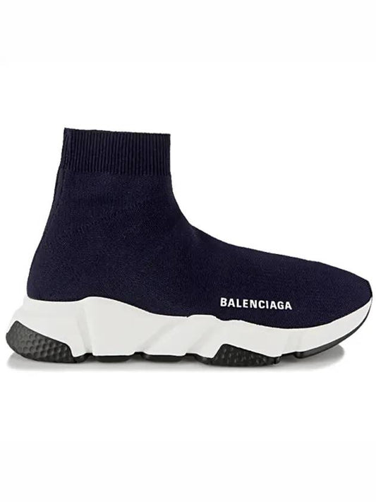 Luxury Balenciaga Speed Runner High Top Sneakers Navy