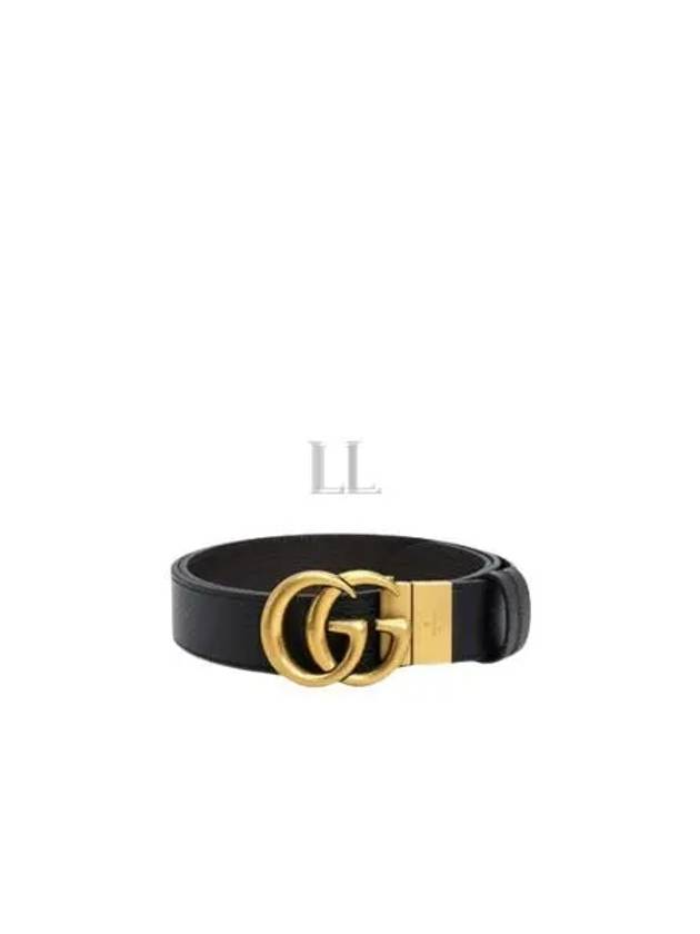 Luxury Gucci Trending 2025 Double G Buckle Reversible Leather Belt Black