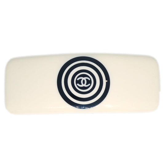 Chanel Hair Clip Hairpin Barrette White 01P