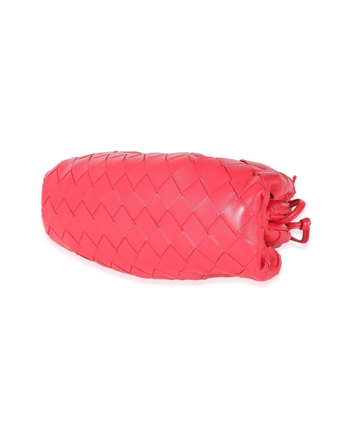 Luxury Bottega Veneta Raspberry Intrecciato Lambskin Mini Pouch