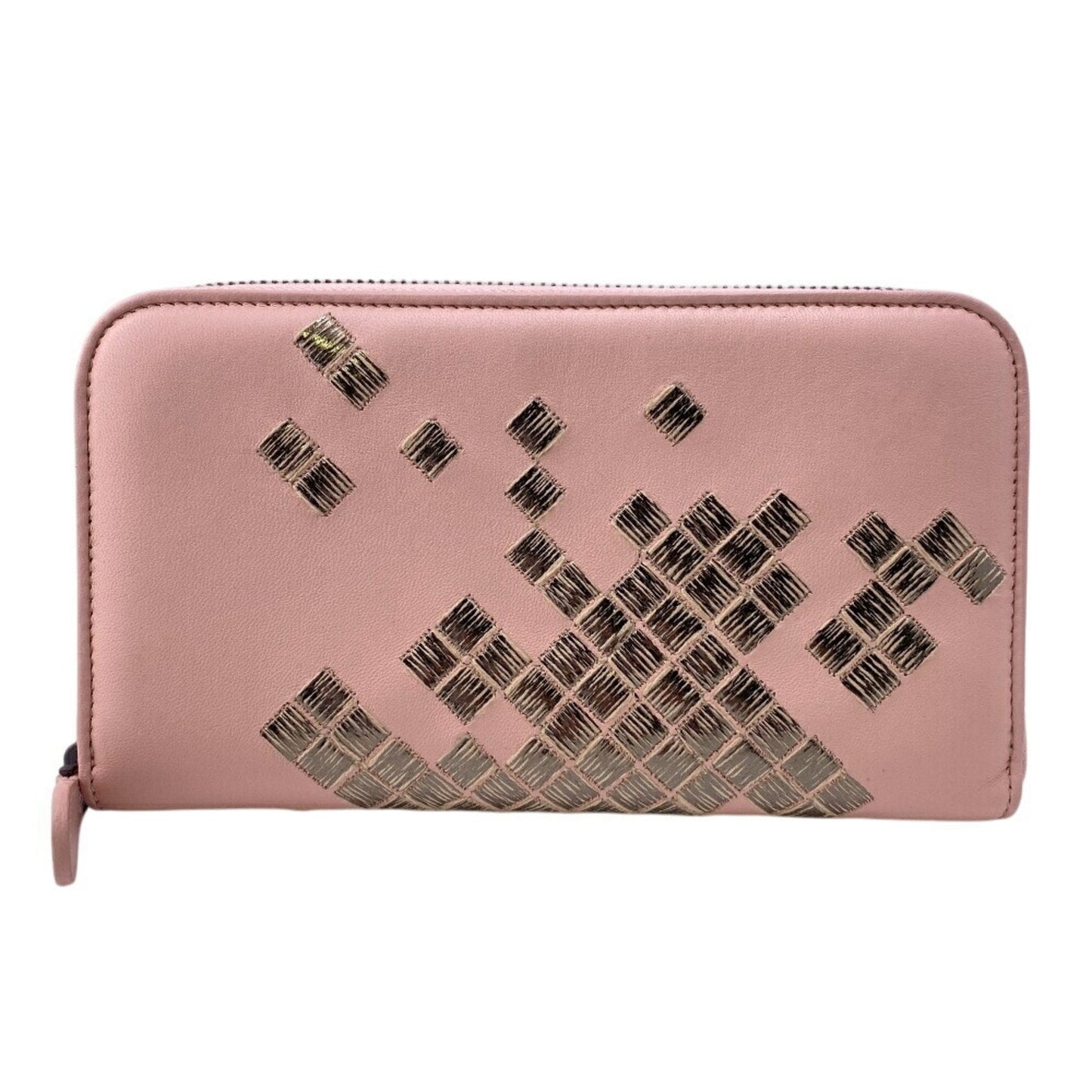 Luxury Bottega Veneta Intrecciato  Leather Long Wallet (Bi-Fold) ()