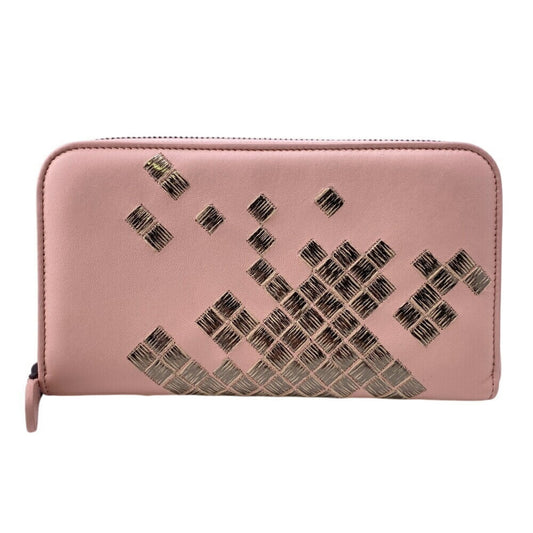 Luxury Bottega Veneta Intrecciato  Leather Long Wallet (Bi-Fold) ()