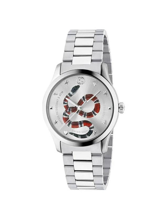 Luxury Gucci Trending 2025 G Timeless Snake Metal Watch YA1264076 Silver
