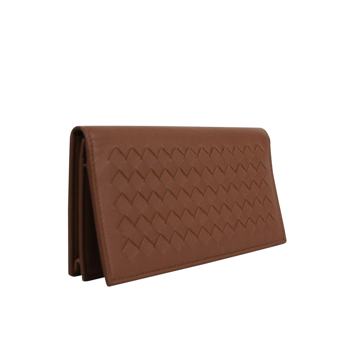 Luxury Bottega Veneta Men's Woven Leather Long Bifold Wallet